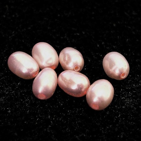 Biwa perler rosa 3x5 mm
