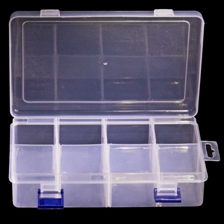 8 roms plastboks med lokk