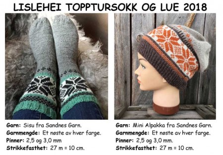 Lislehei topptursokk og lue 2018